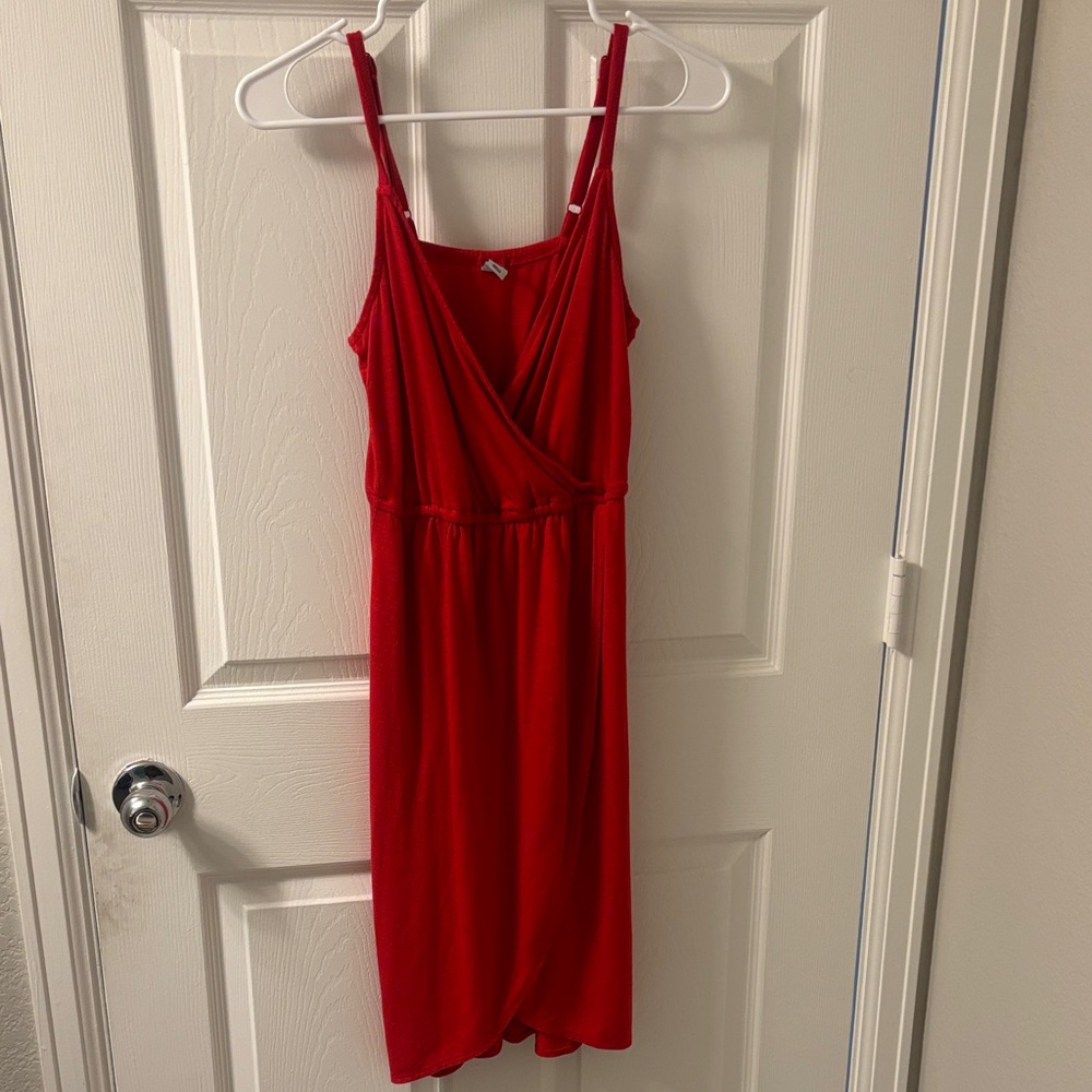 Old Navy Vibrant Red Sleeveless Midi Dress